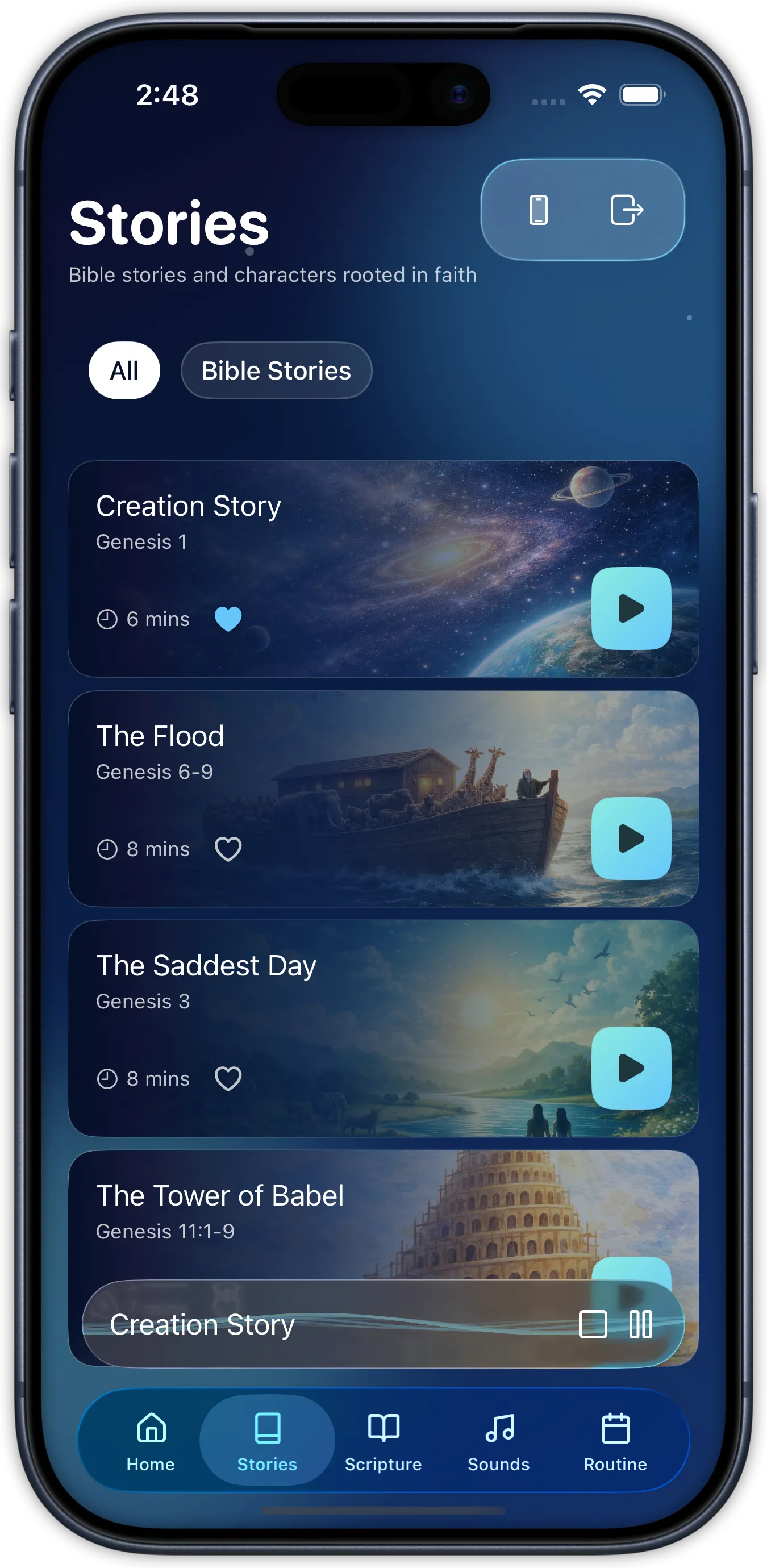 The Meadow app stories library